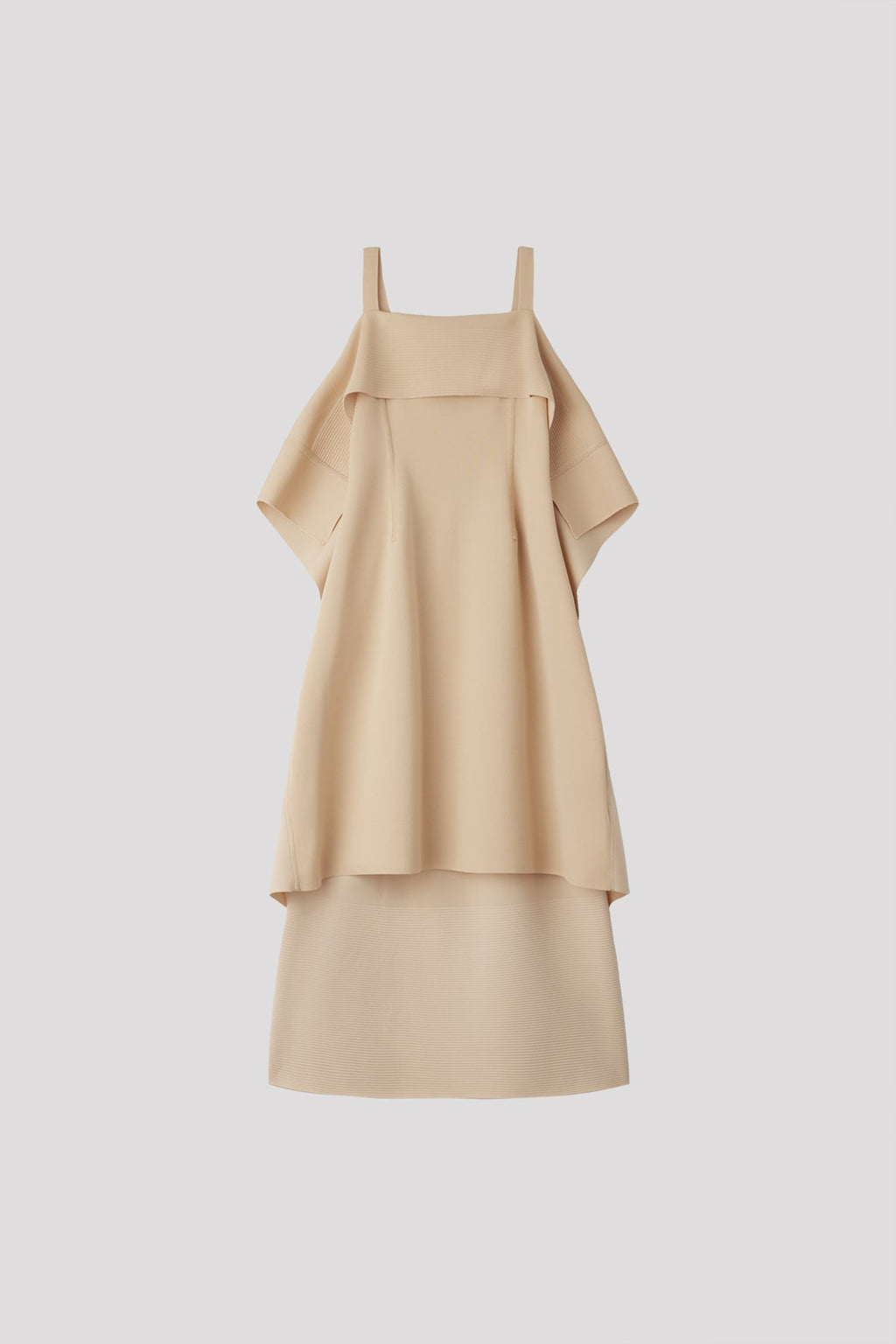 AC MILAN RIB STRAP DRAPE DRESS