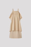 AC MILAN RIB STRAP DRAPE DRESS