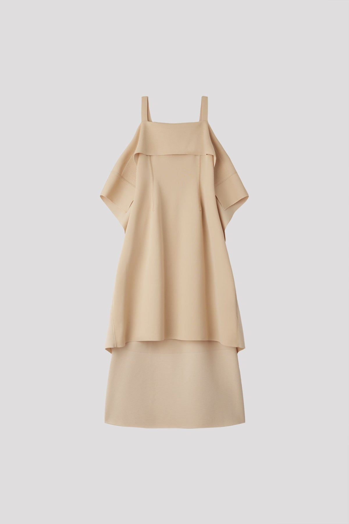 AC MILAN RIB STRAP DRAPE DRESS