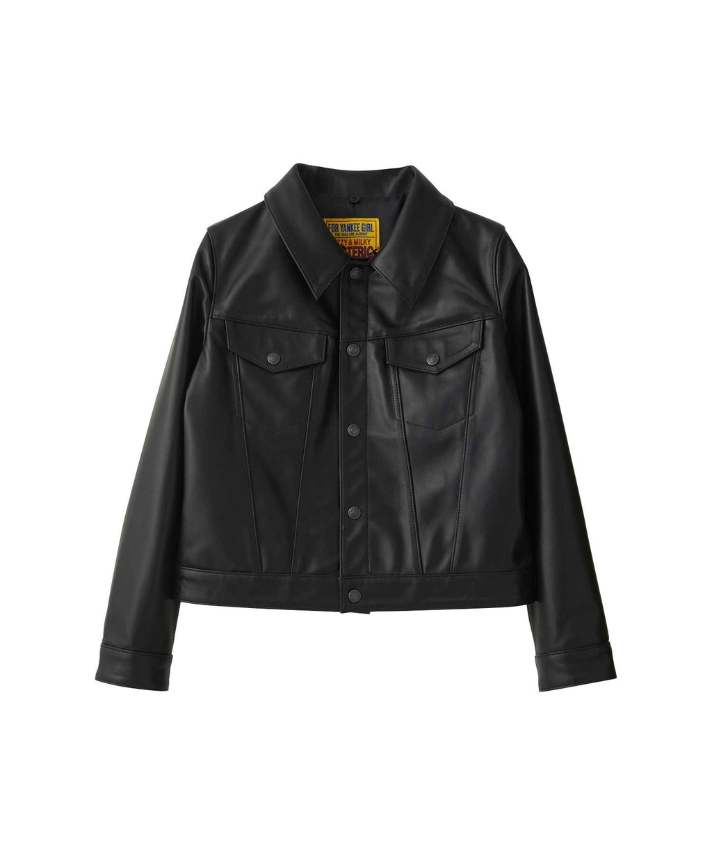 HYSTERIC ROLLERS Patch Short Leather Blouson