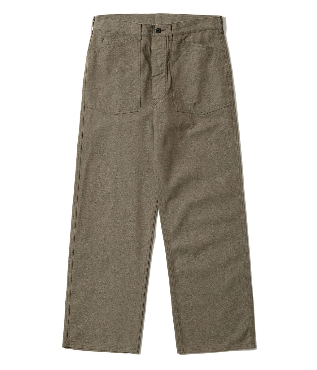 TROUSERS, WORKING, BROWN DENIM