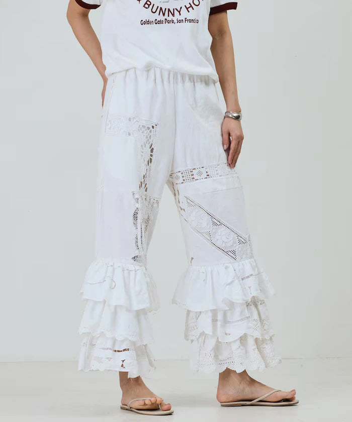 vintage lace tablecloth remake easy pants