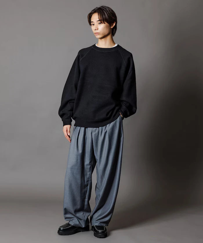 Wide Silhouette Barrel Leg Slacks Pants