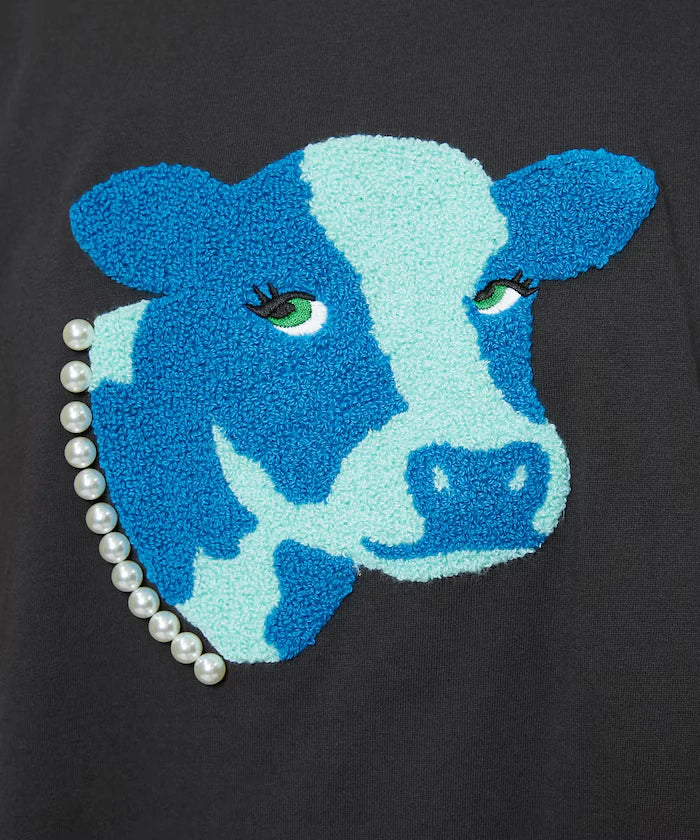 Big T-shirt with Pearl and Sagara Embroidery - Limited Edition