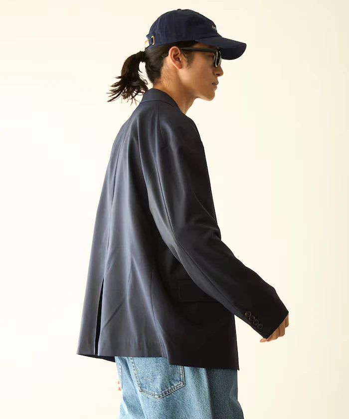 Sleeve-Contrast Tailored Jacket / Relaxed Fit