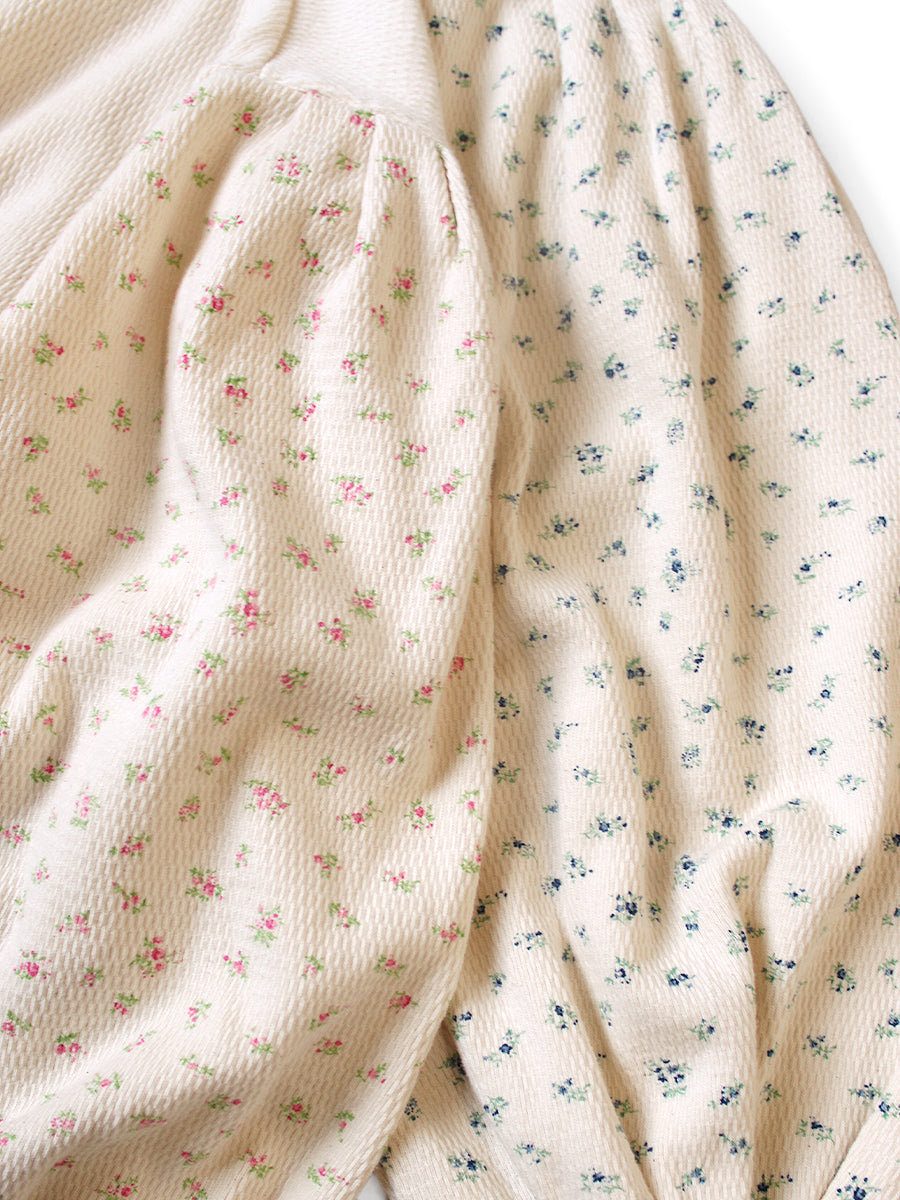 Waffle Jersey Small Flower pt 2TONE Buffon Sleeves...