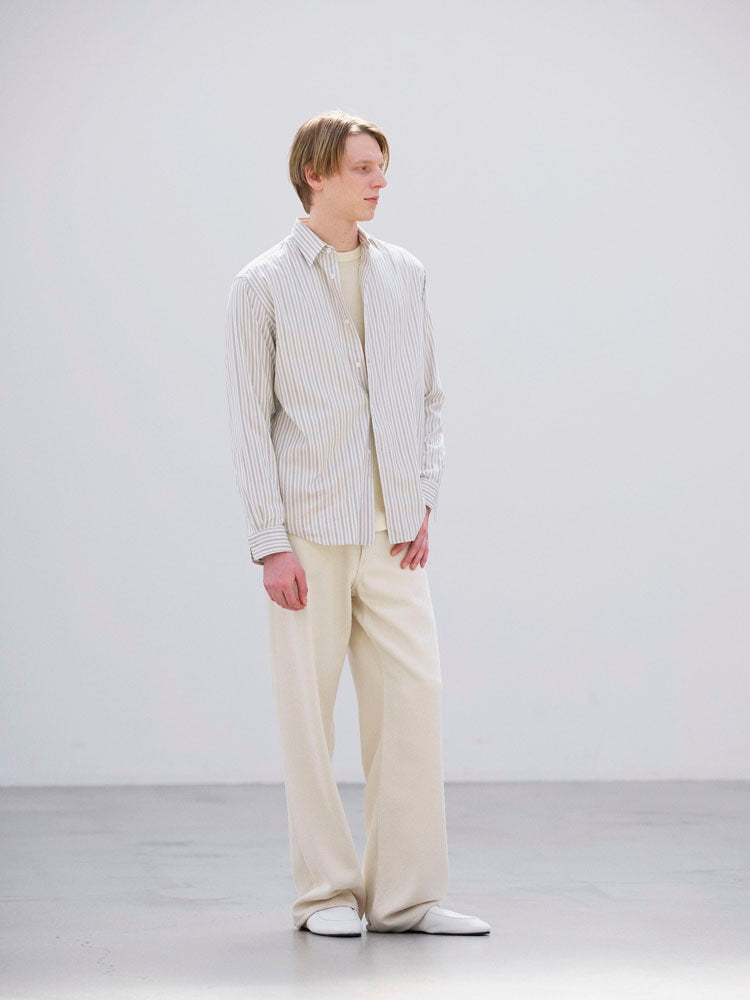 COTTON SILK STRIPE SHIRT