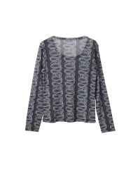 SNAKE LOOP Pattern T-Shirt