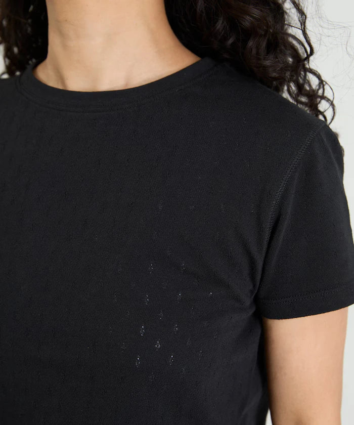 Eyelet Mini Sweat Short Sleeve T-Shirt