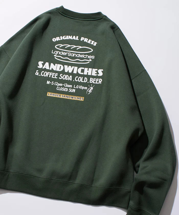 LANDER SANDWICHES×FREAK'S STORE/ Lander Limited Edition Big Silhouette Back Print Crewneck Sweat 【Limited Release】