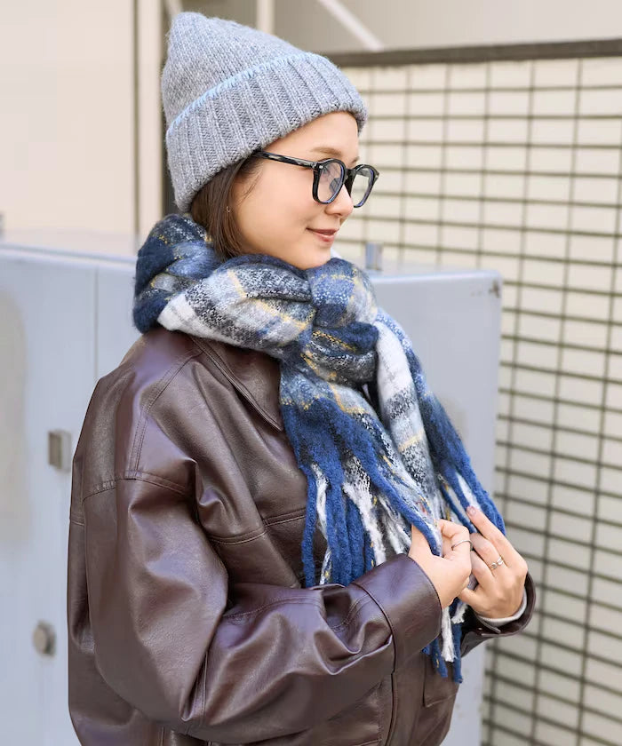 Boucle Check Scarf