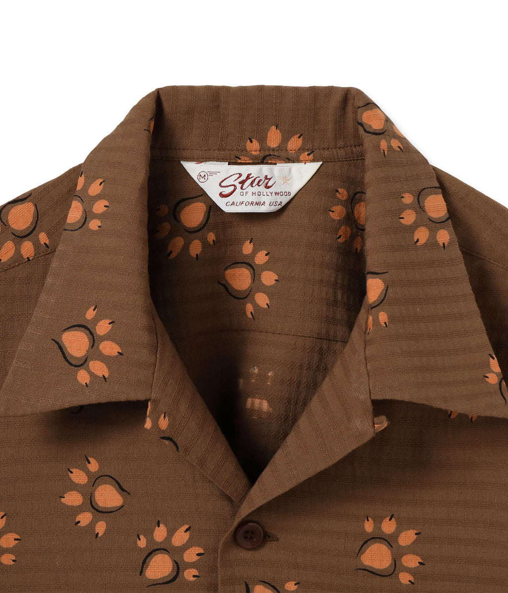 Dobby Cotton Open Shirt 'Leopard'