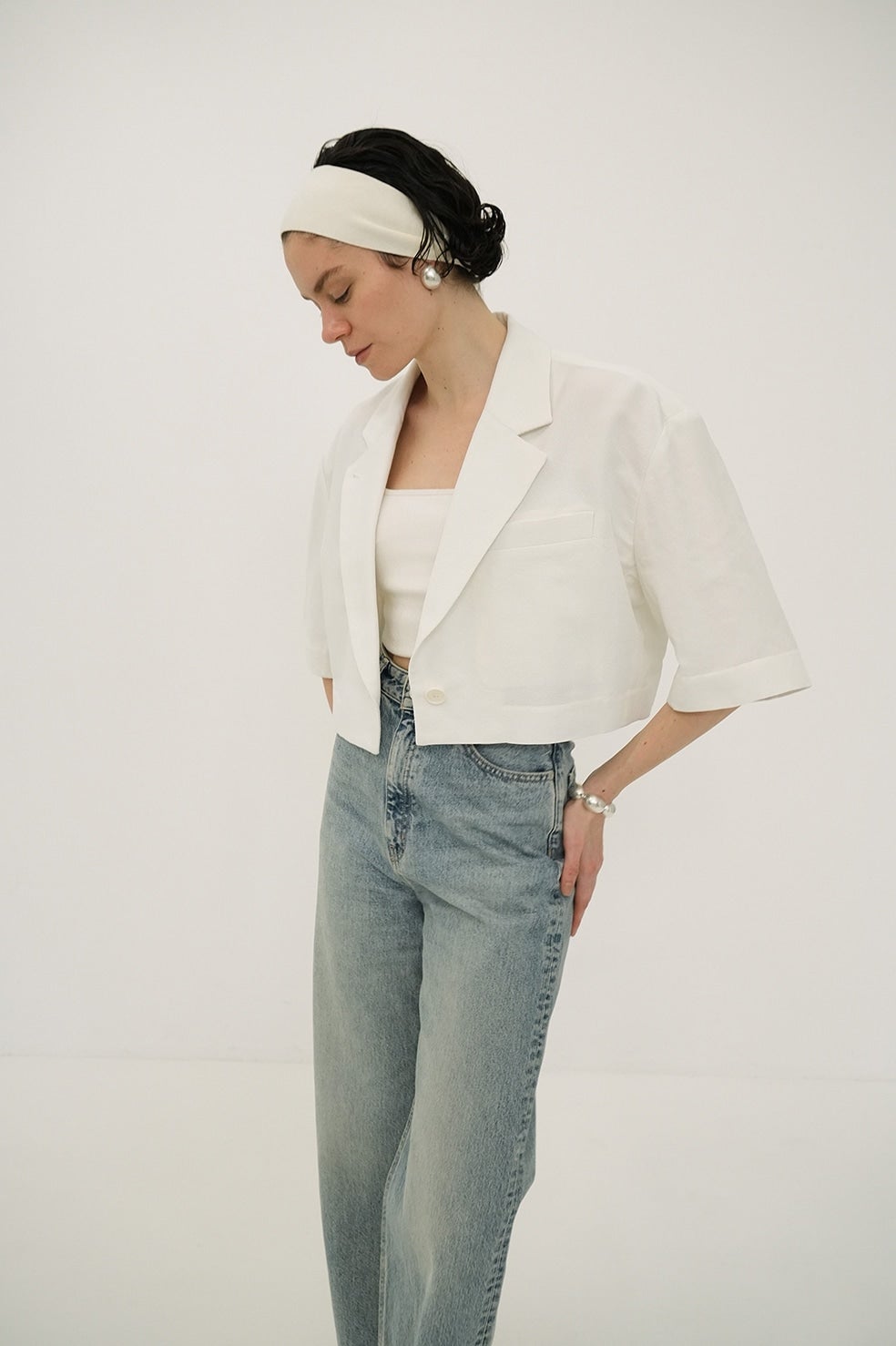 DAD CROPPED TAILORED JACKET