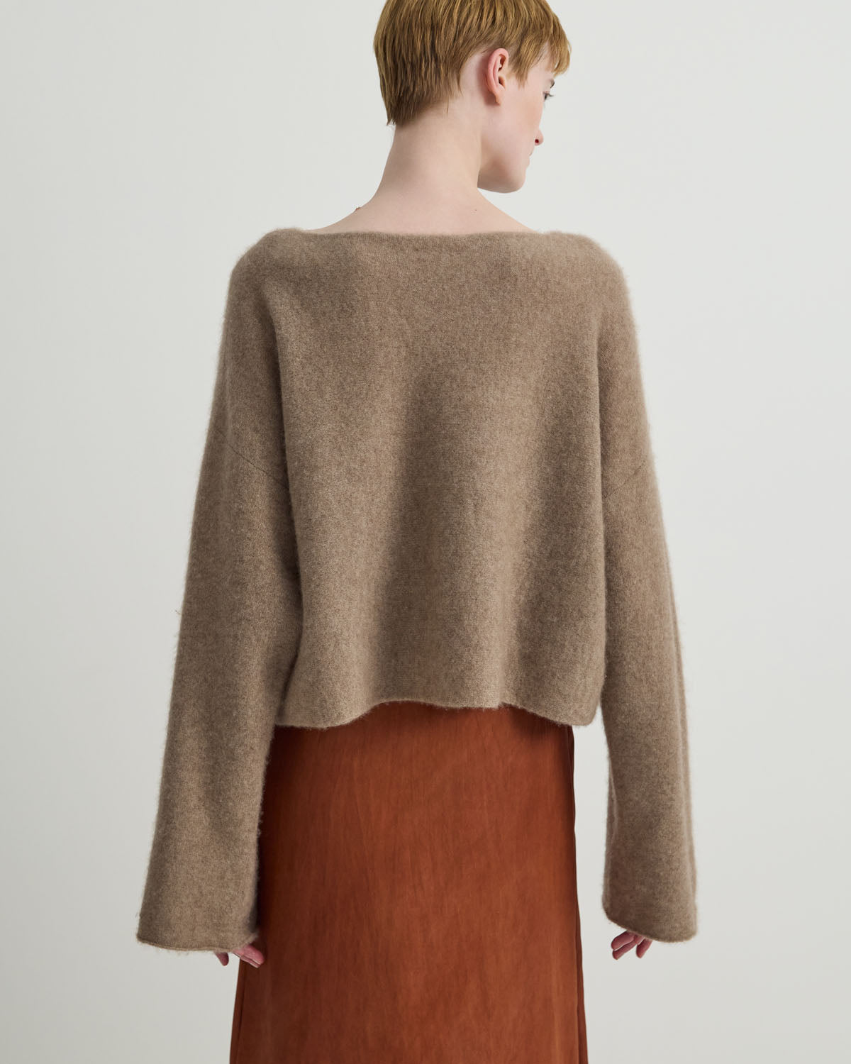 CASHMERE BATEAU NECK PULLOVER