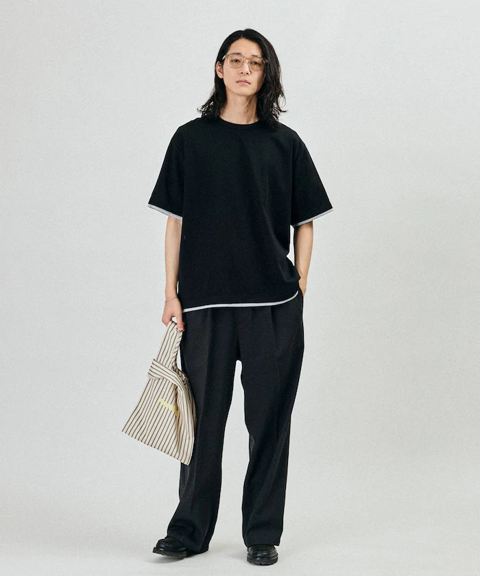 Stripe Print Canvas Market Bag