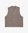 gilet three d knit grey mix