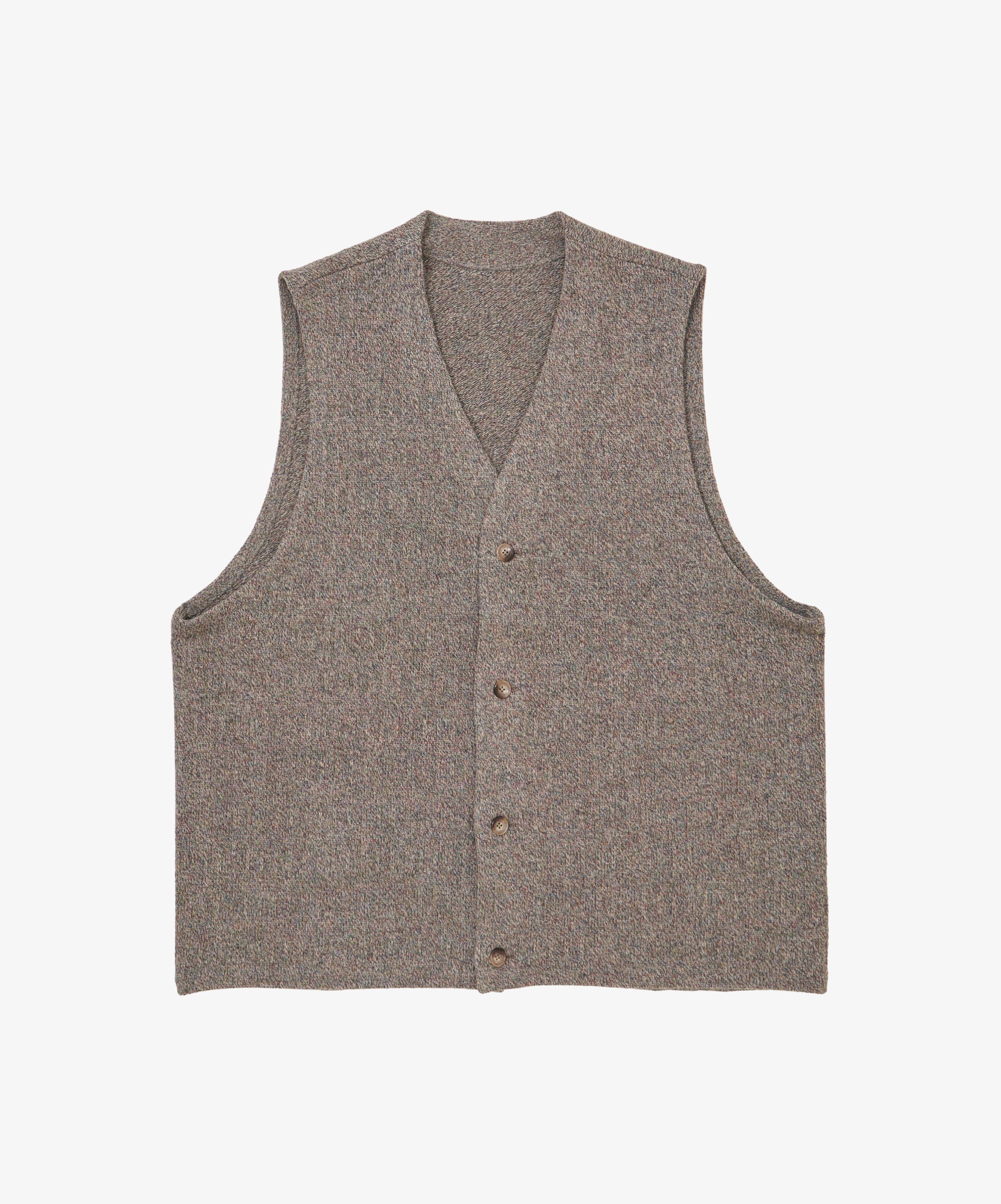 gilet three d knit grey mix