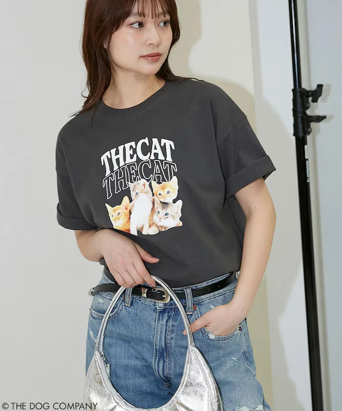 THE DOG / THE CAT Collegiate Style T-Shirt Limited Edition
