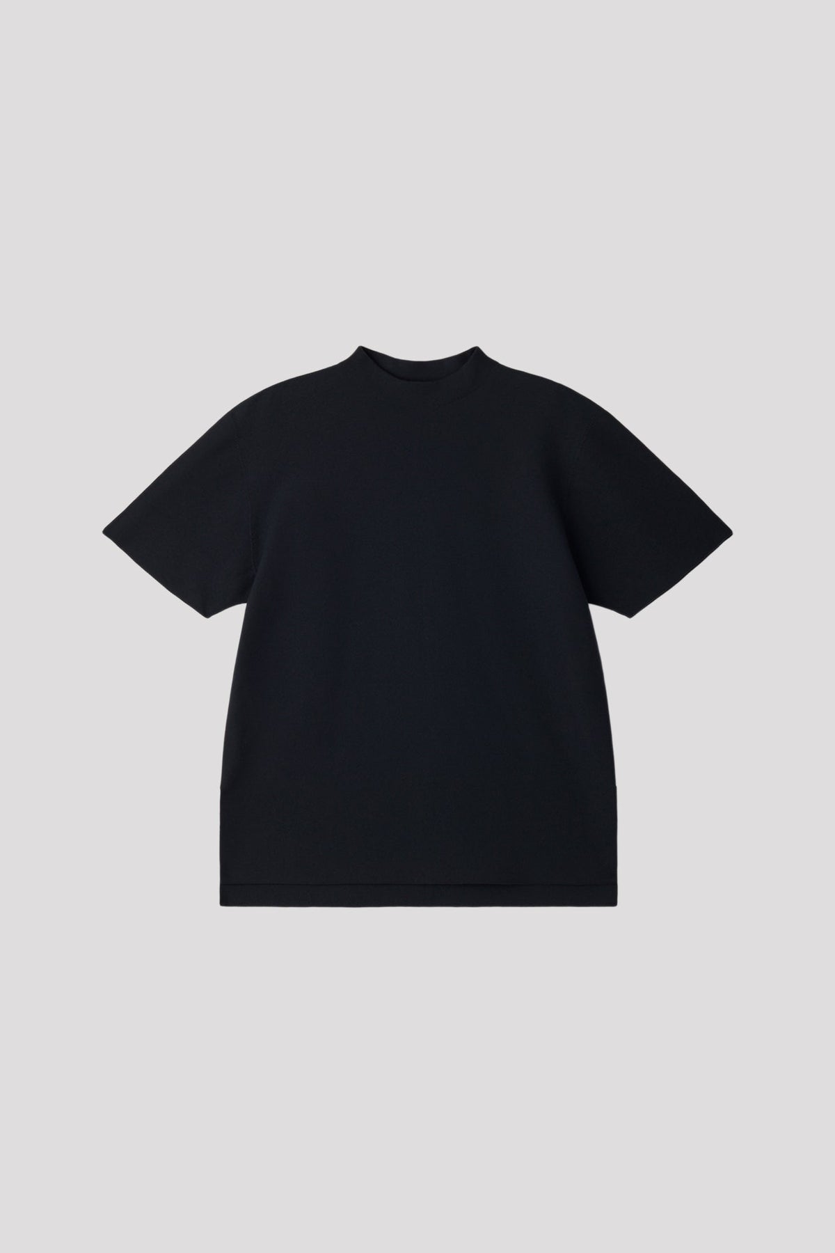 GARTER MOCKNECK SHORT SLEEVE TEE SHIRT