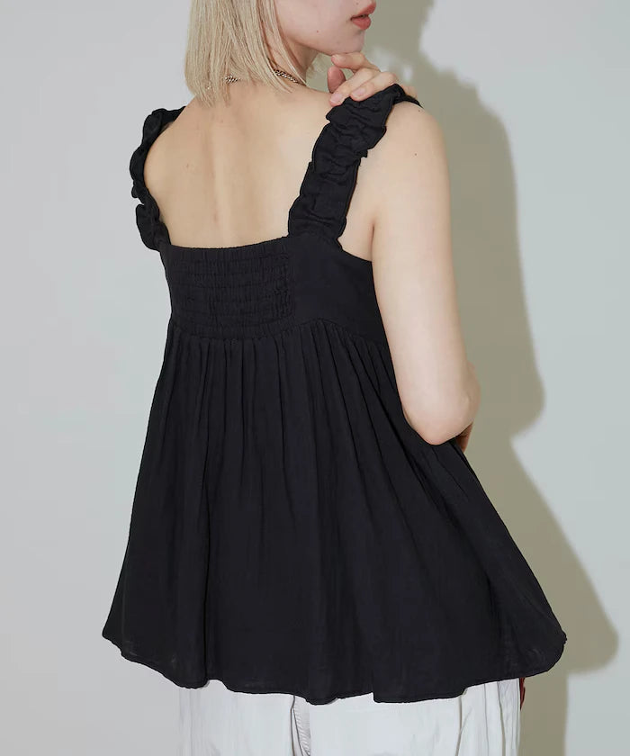 Double Gauze Gathered Camisole Blouse Limited Edition