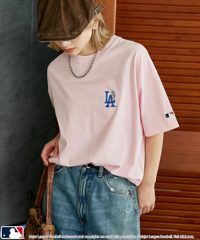 MLB One-Point Flower Embroidery T-Shirt