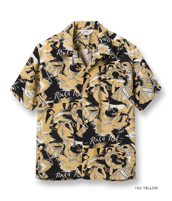 HIGH DENSITY RAYON OPEN SHIRT “ROCK 'N' ROLL”