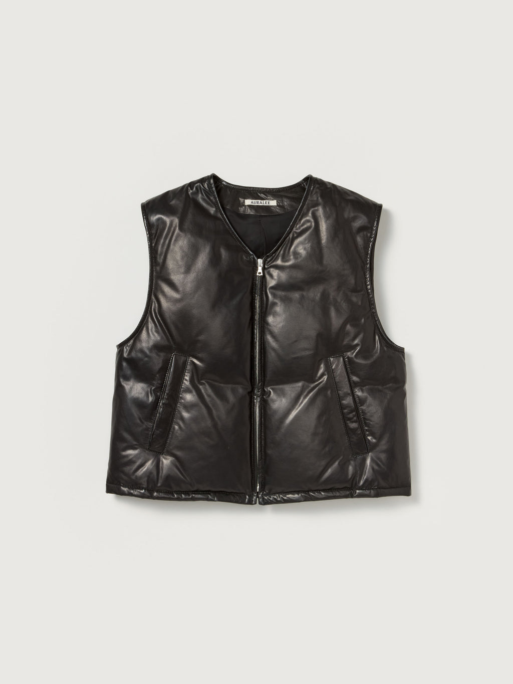 FINE CALF LEATHER DOWN VEST