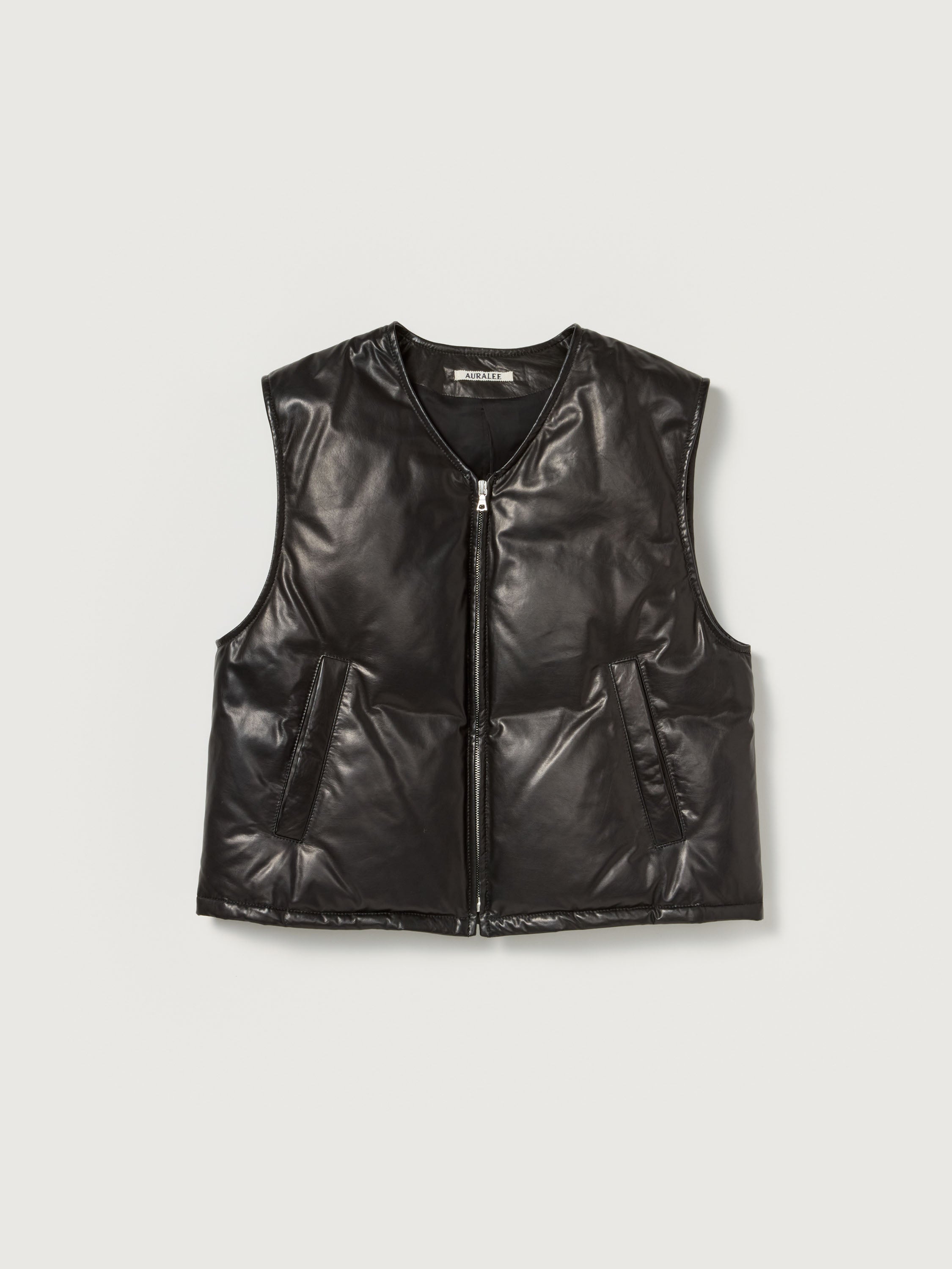 FINE CALF LEATHER DOWN VEST