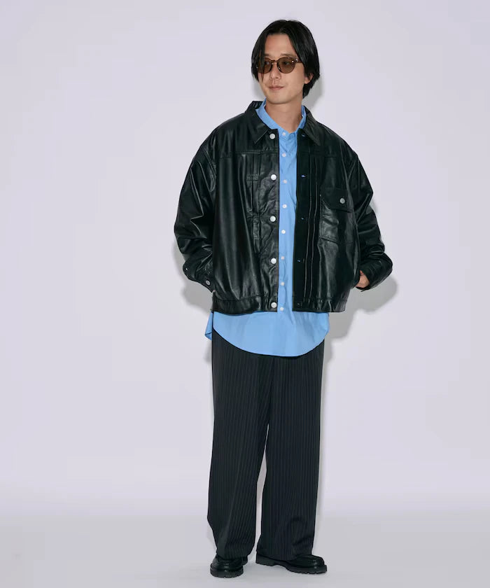 Leather Jacket TYPE-1 / Water-Repellent Leather / Cowhide