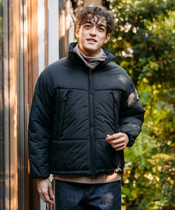 PRIMALOFT PUFF JACKET / Primaloft Stand Collar Puff Jacket / Insulated Blouson