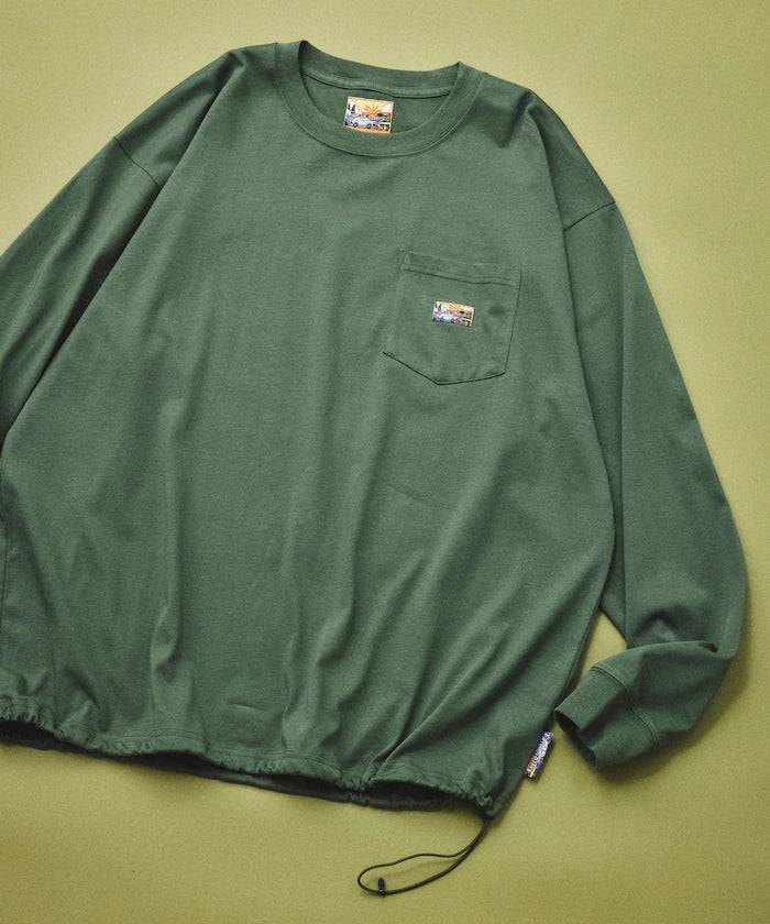 FREAK'S STORE for BEACH & FES Relax Fit One Point Logo Spindle Long Sleeve T-Shirt