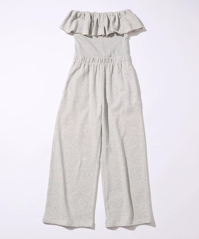 Organic Cotton 2WAY Bear Frill All-in-One / Inside Fleece Sweat