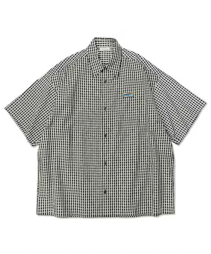 Relaxed Fit Regular Collar Short Sleeve Check Shirt