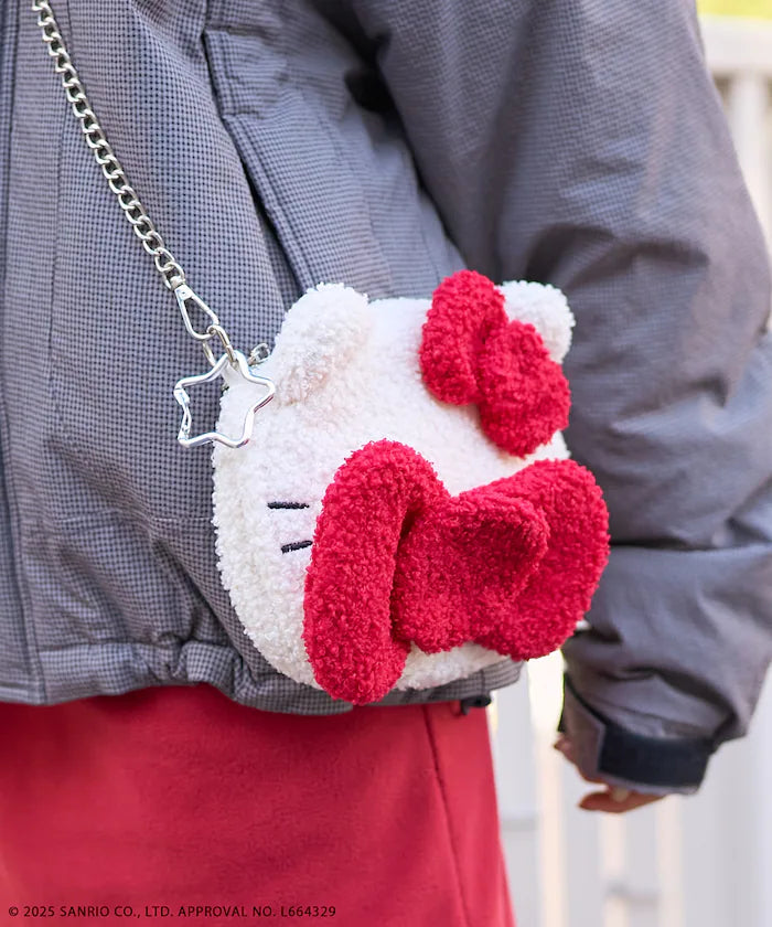 Hello Kitty Fuzzy Pouch Chain Bag