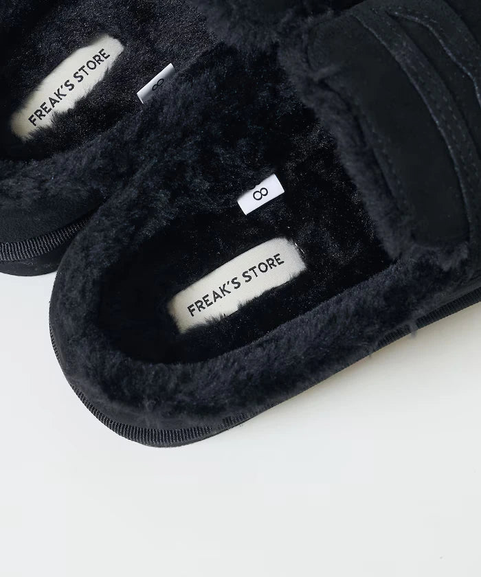 Thick-soled eco-fur loafers