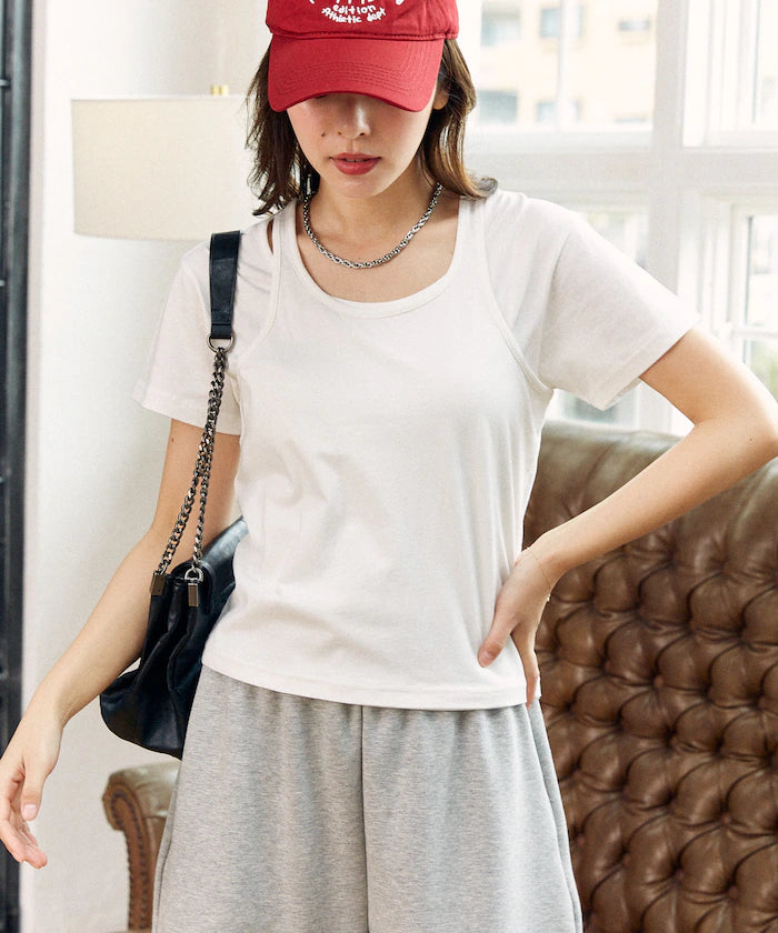 <Set Item> Tank Top Layered T-Shirt Limited Edition