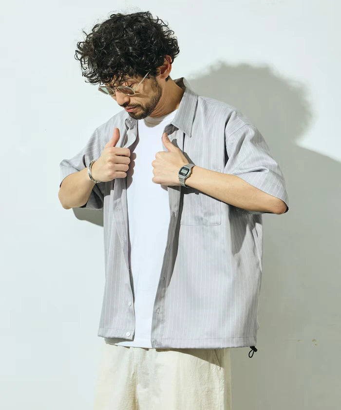 Spindle Stripe Short Sleeve Shirt / Compatible with Setup