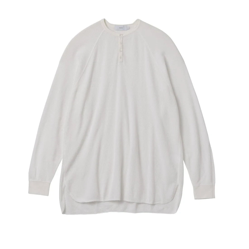 Graphpaper / Waffle L/S Henley Neck Tee (GU233-70136B)