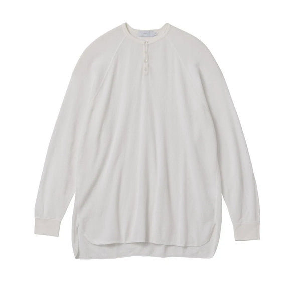 Graphpaper / Waffle L/S Henley Neck Tee (GU233-70136B)