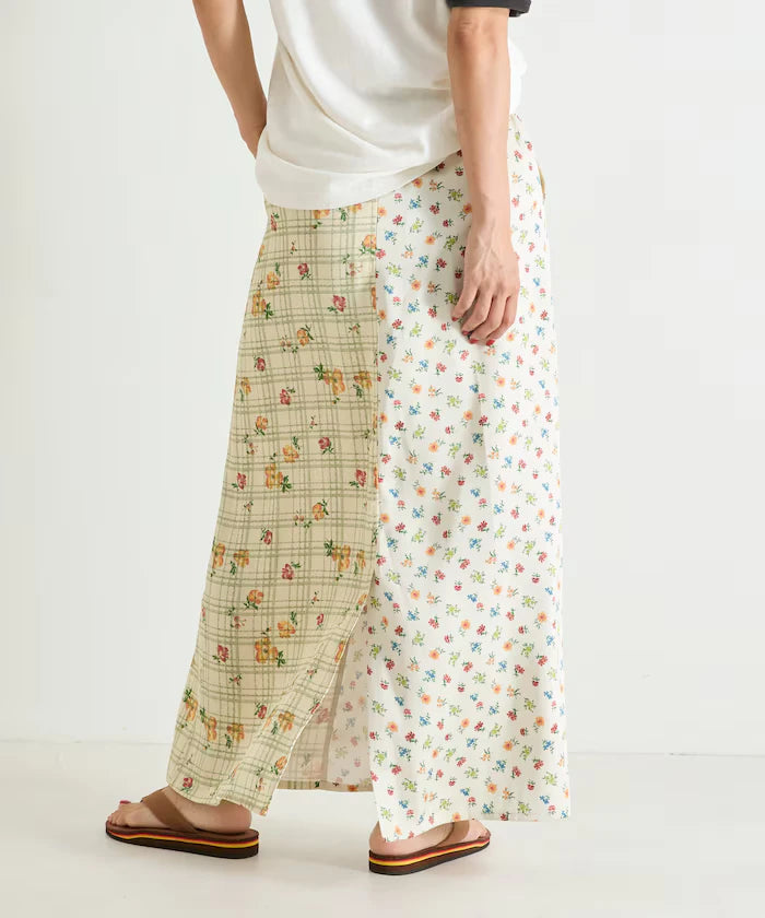 Floral Satin Skirt