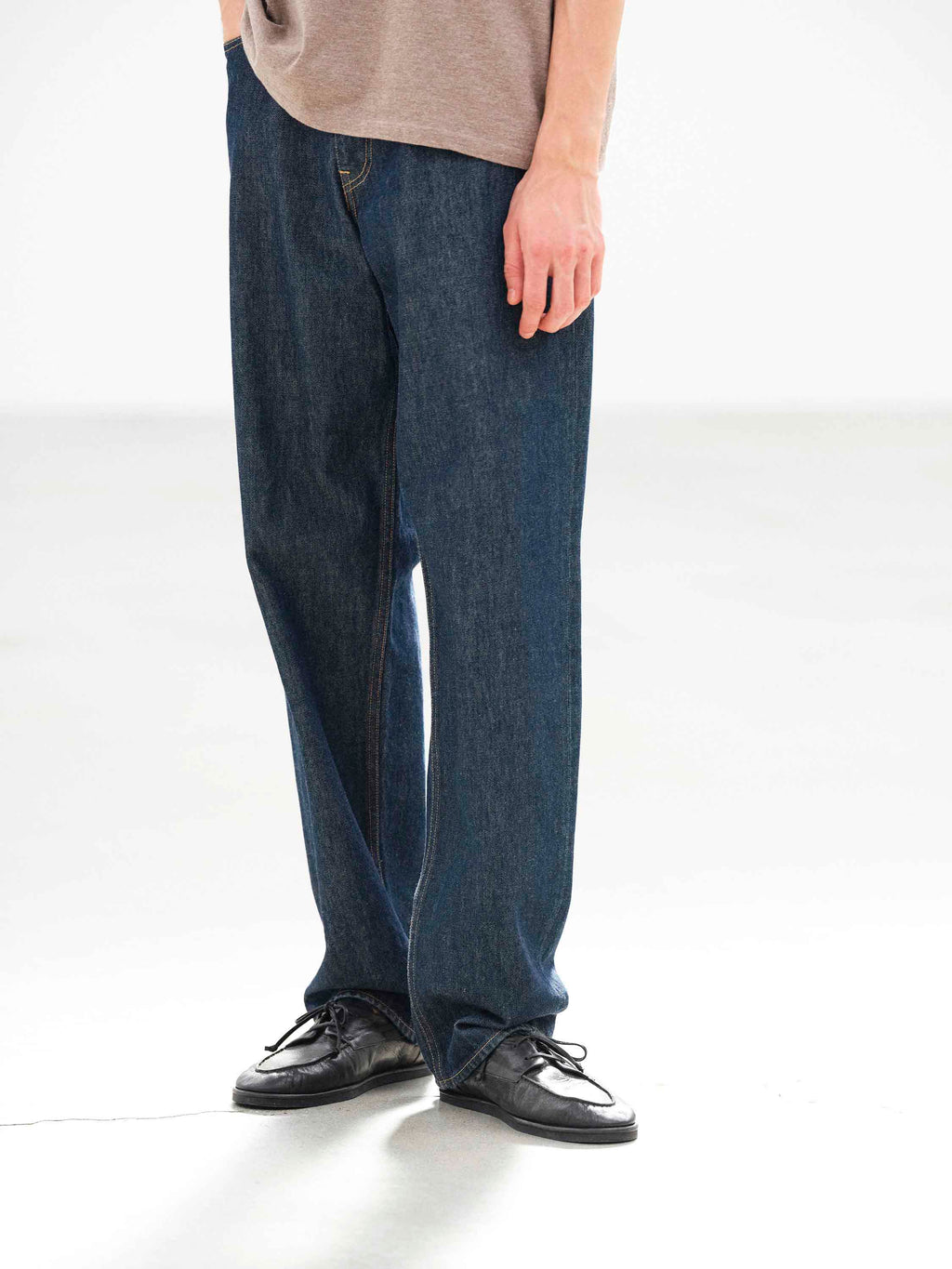 HARD TWIST DENIM WIDE PANTS