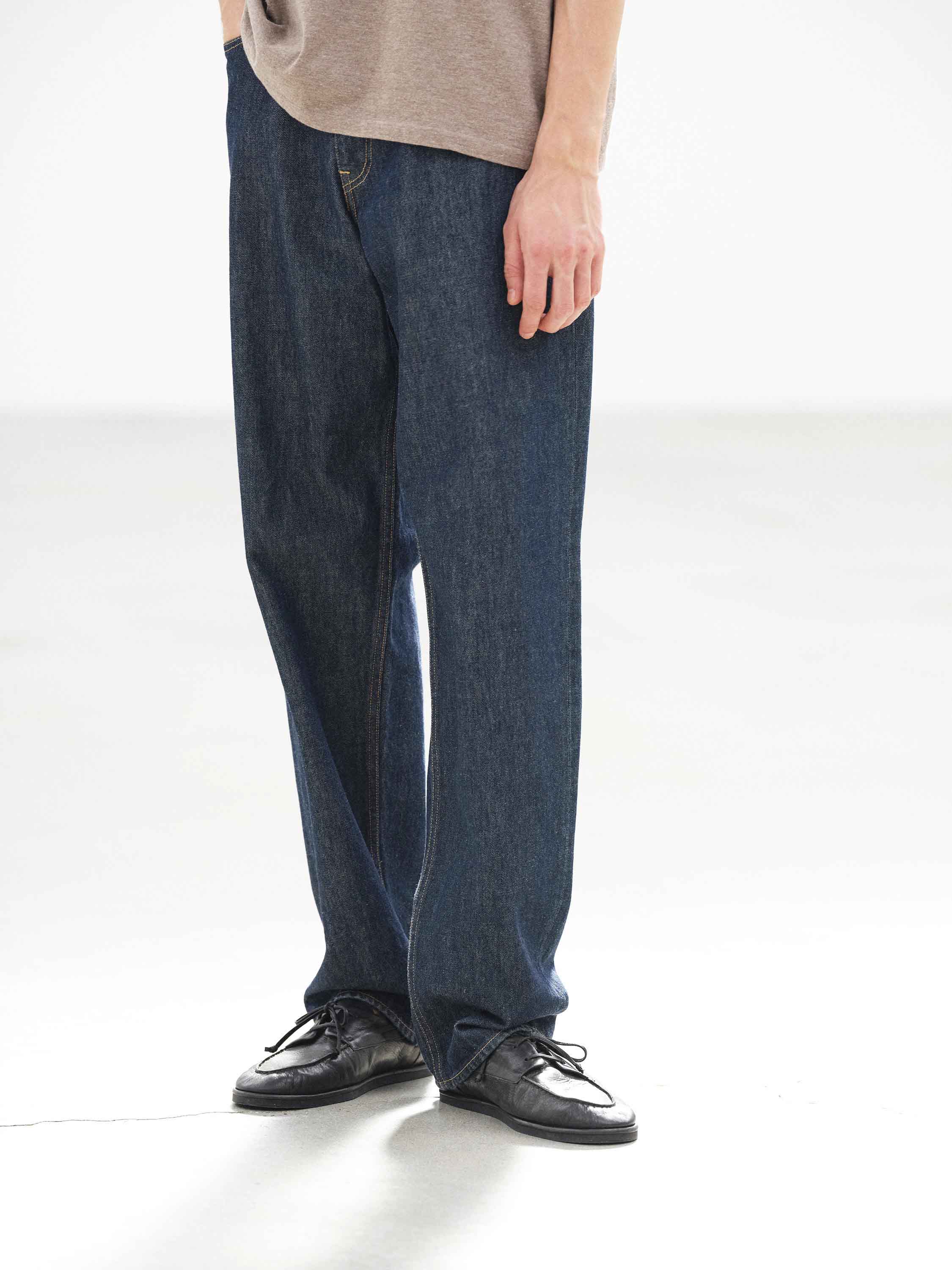 HARD TWIST DENIM WIDE PANTS