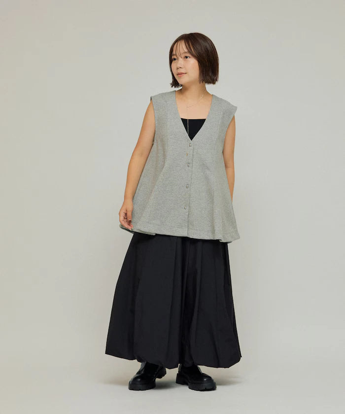 Peplum Silhouette V-Neck Gilet / Vest