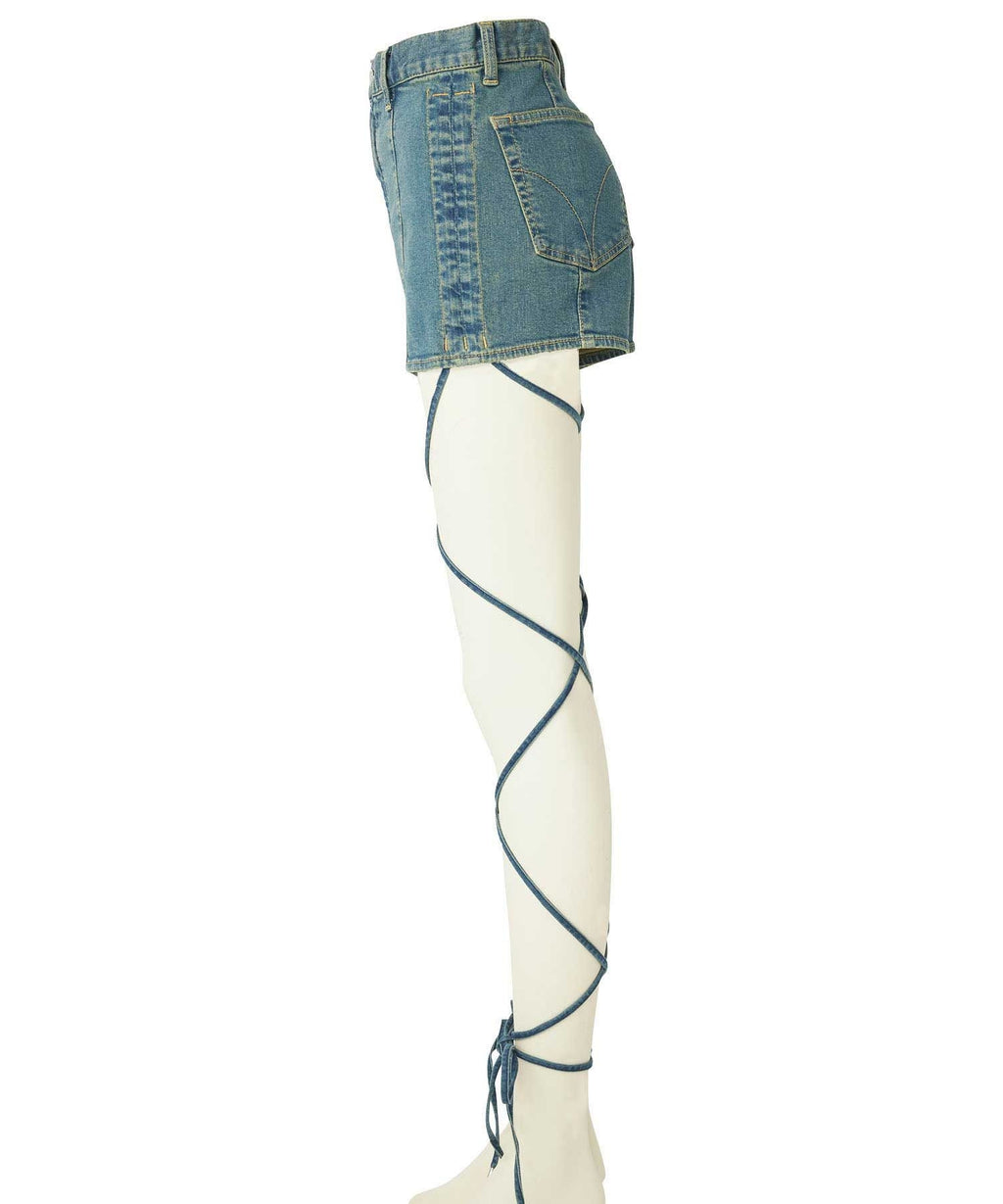 Side Gather Leg Wrap Short Pants