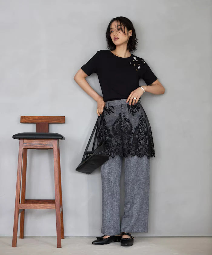 Many Button Cotton Modal Short Sleeve T-Shirt