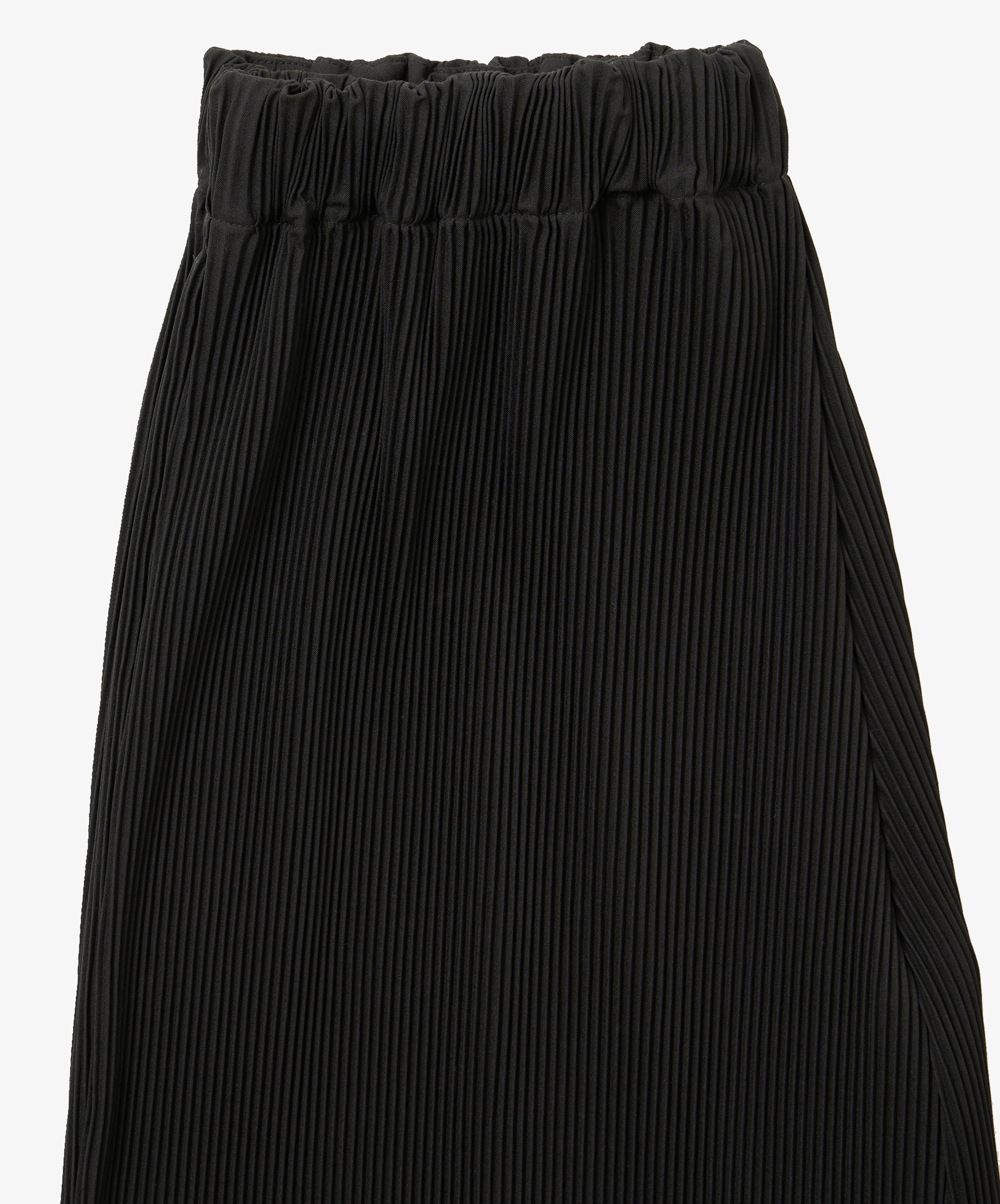 circular short pants pleats black with pockets