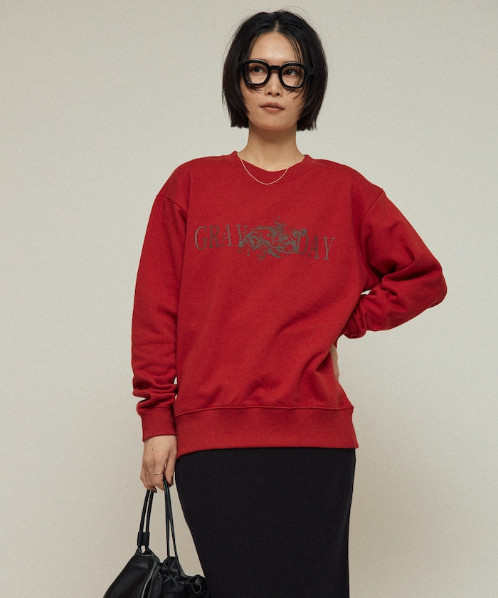 Organic Cotton Animal Logo Print Sweat / CAT / Relaxed Fit / French Terry Sweat