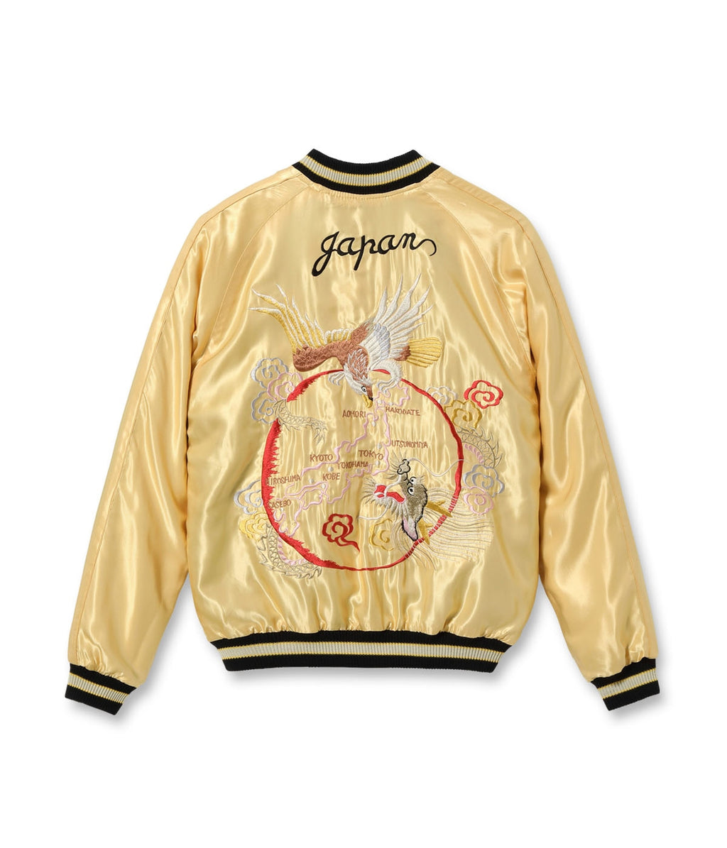 Early 1950s Style Acetate Souvenir Jacket “ROARING TIGER” × “JAPAN MAP”