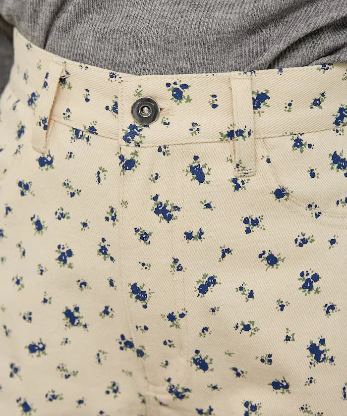 Floral Print Curved Pants Limited Edition