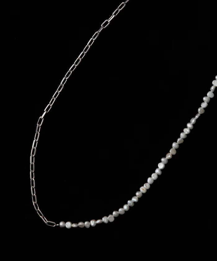 [Release on April 1 at 12:00] SILVER925 Freshwater Pearl Combo Chain Necklace